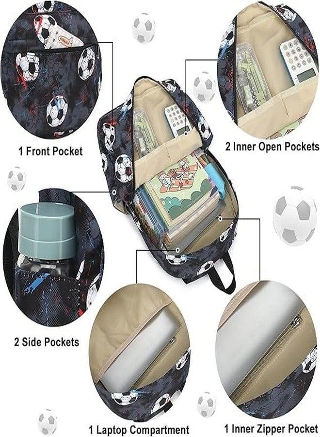 QBLYN 16-Inch Kids Backpack for Boys & Girls,Preschool Backpack for Kids Girls Small Backpack Purse Kindergarten School Book bags for Toddler Travel,Perfect for School Backpack (Soccer) - Image 4